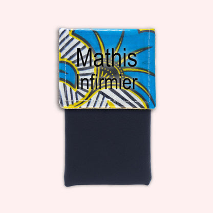 Pochette aimantée Wax Jaune et Bleu