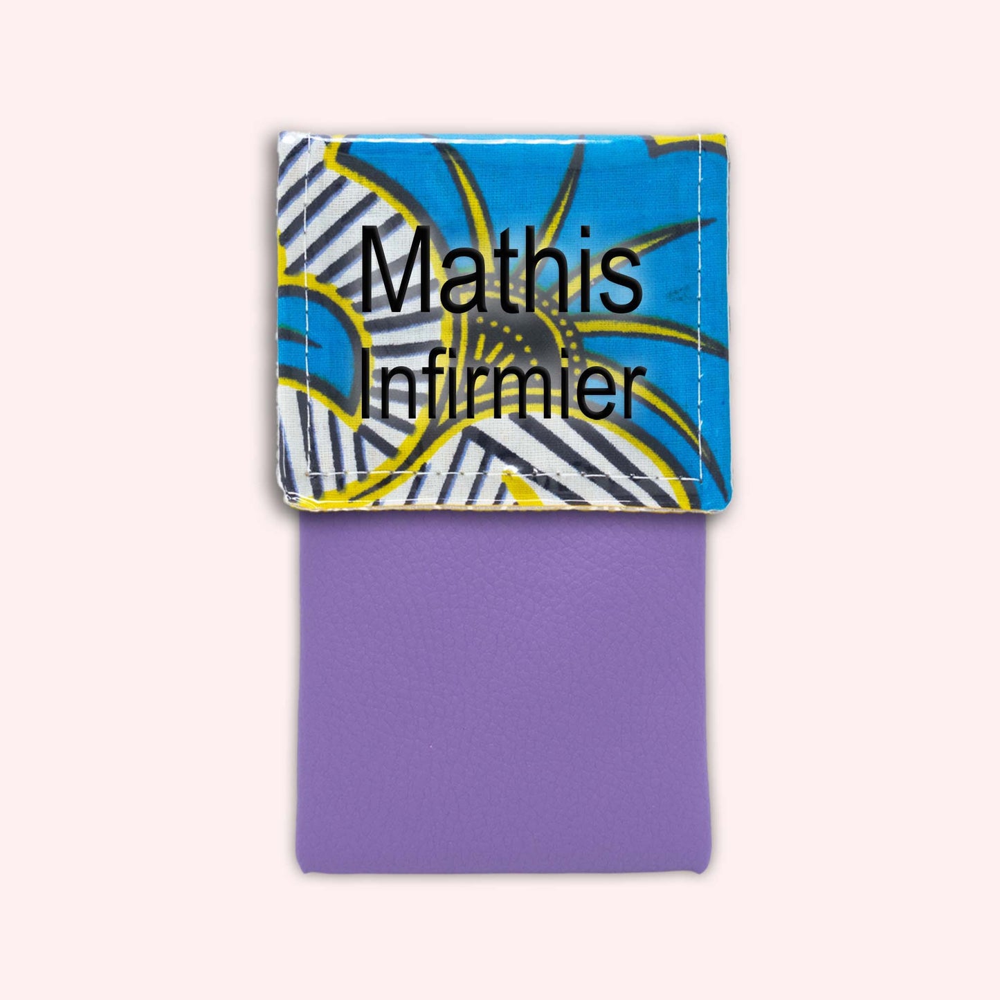 Pochette aimantée Wax Jaune et Bleu