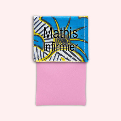 Pochette aimantée Wax Jaune et Bleu