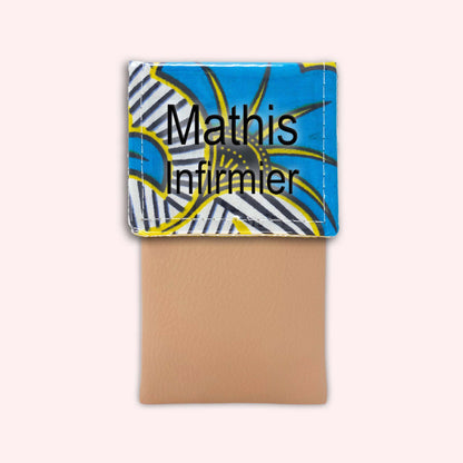 Pochette aimantée Wax Jaune et Bleu