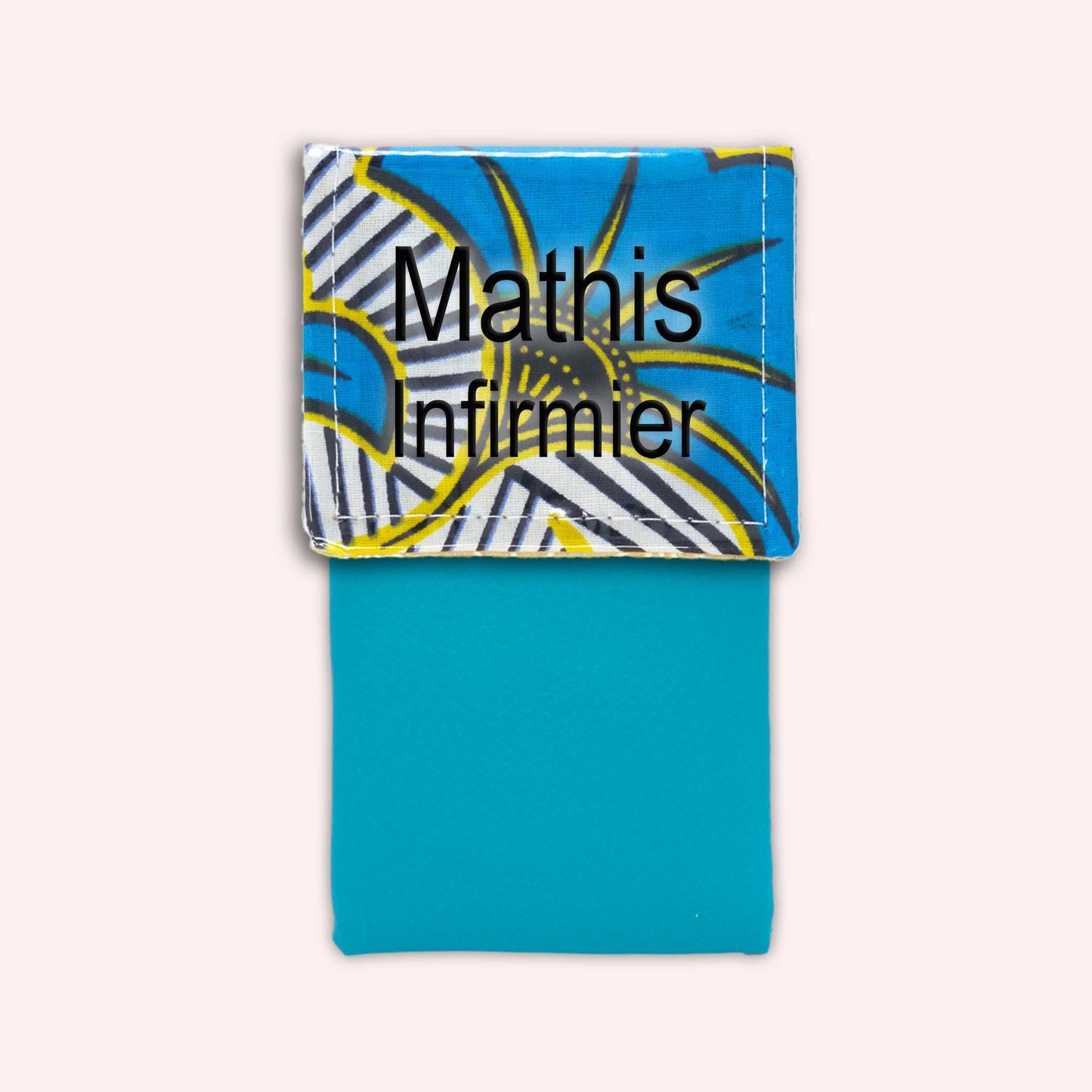 Pochette aimantée Wax Jaune et Bleu
