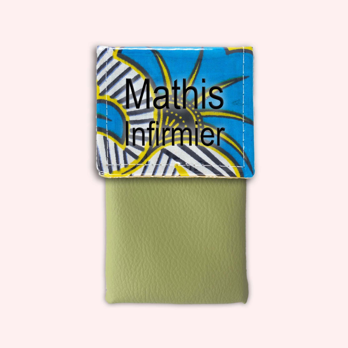 Pochette aimantée Wax Jaune et Bleu
