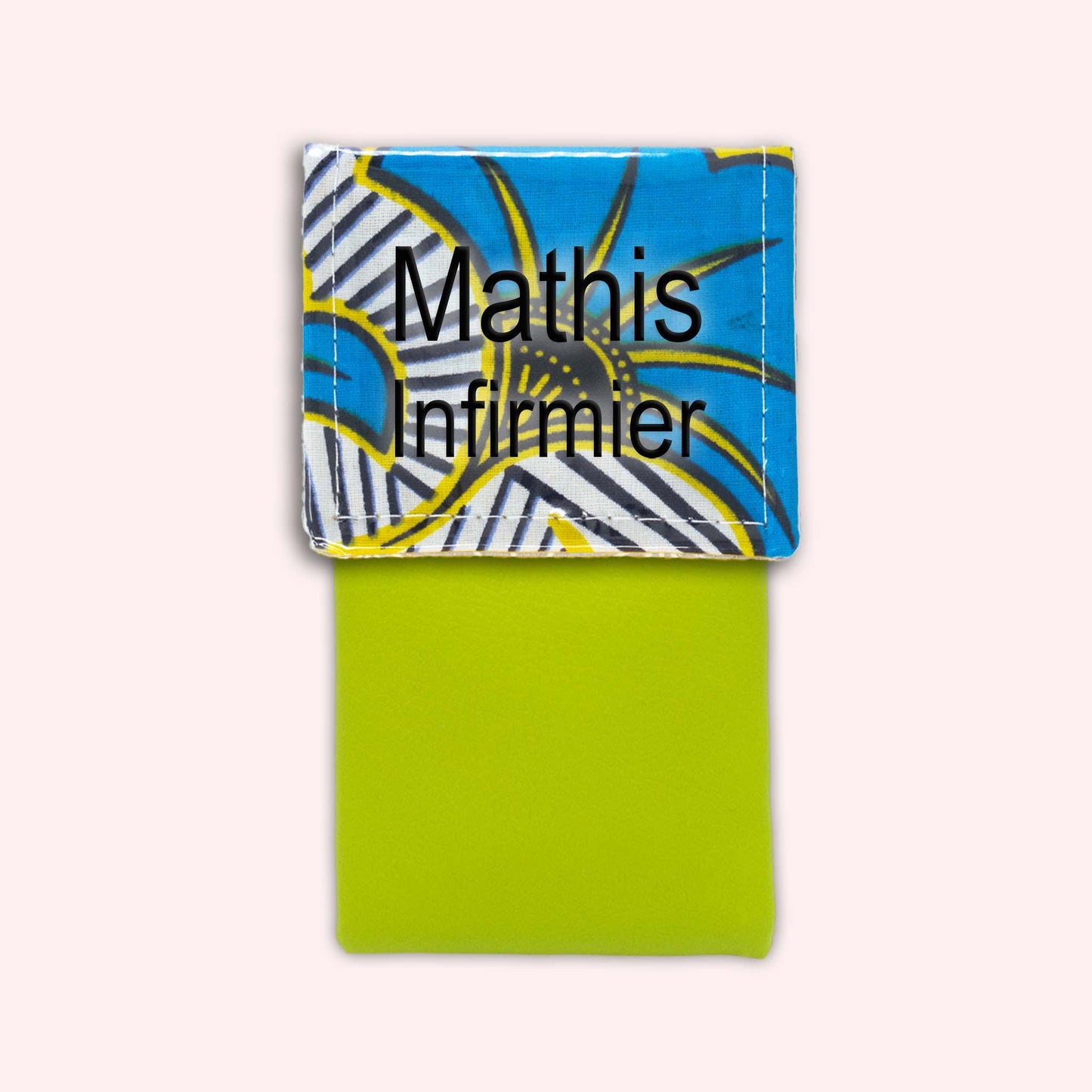 Pochette aimantée Wax Jaune et Bleu