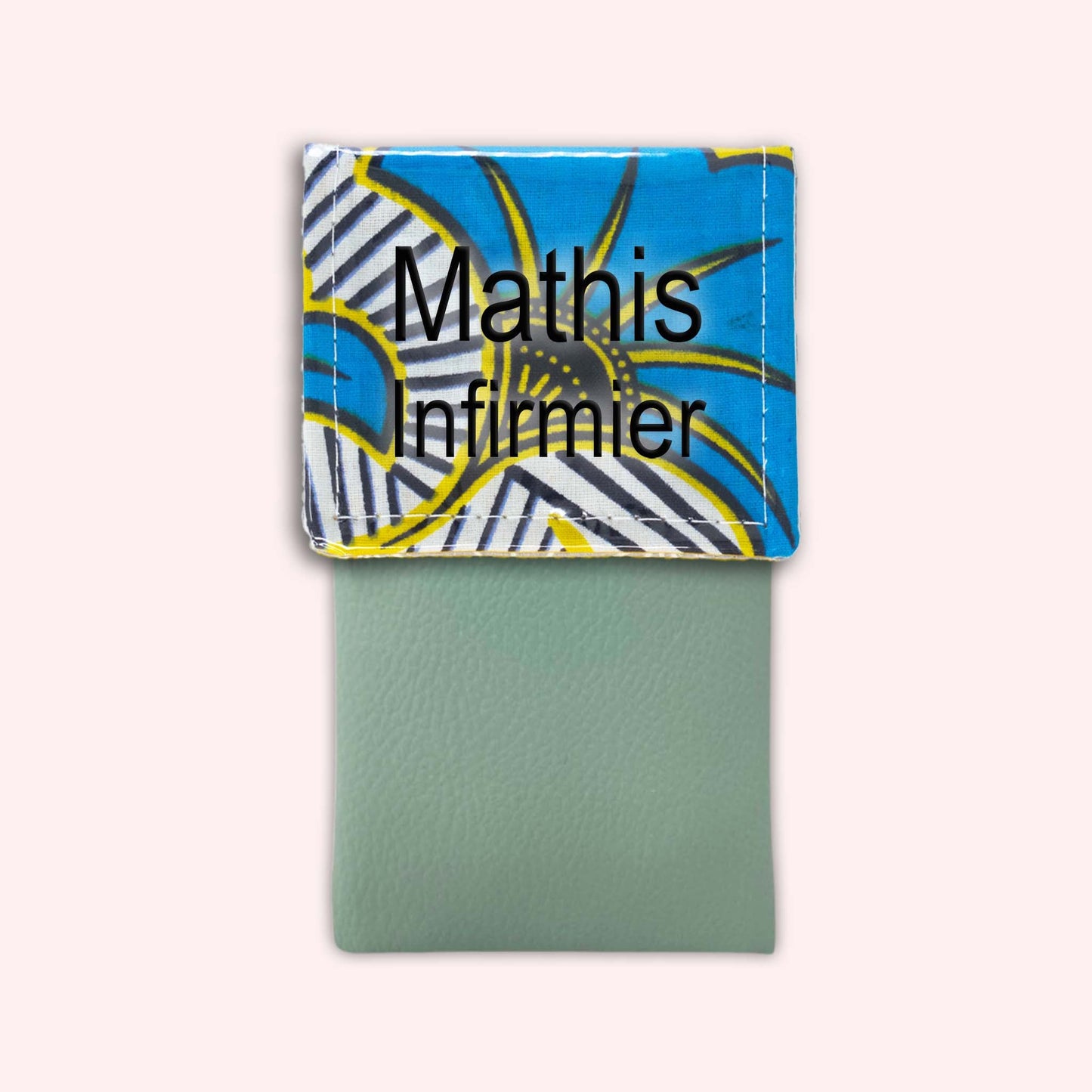 Pochette aimantée Wax Jaune et Bleu