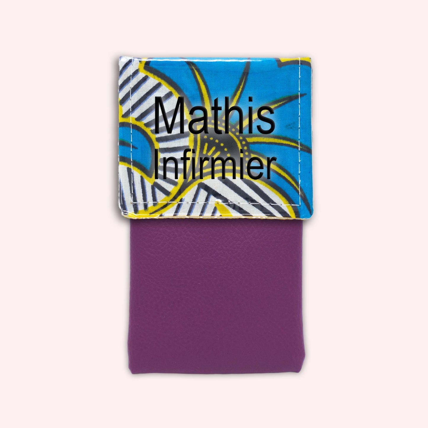 Pochette aimantée Wax Jaune et Bleu
