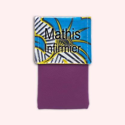 Pochette aimantée Wax Jaune et Bleu