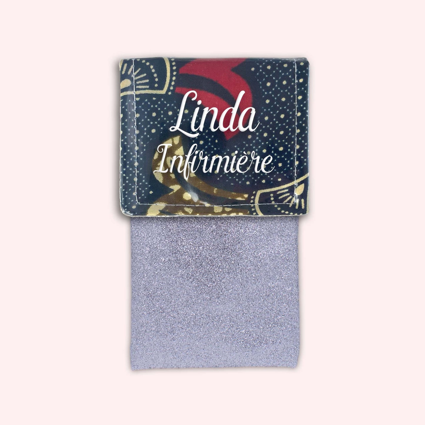 Brown and Red Wax Magnetic Pouch