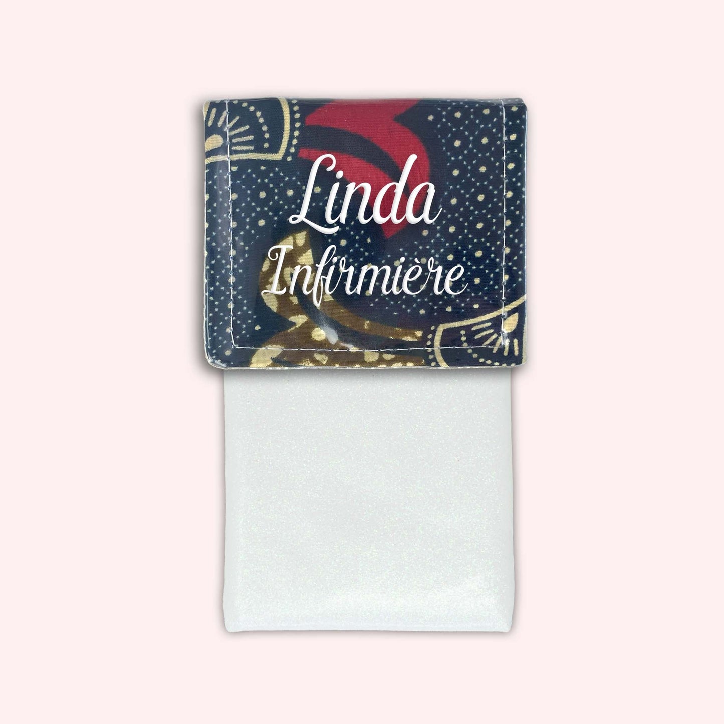 Brown and Red Wax Magnetic Pouch