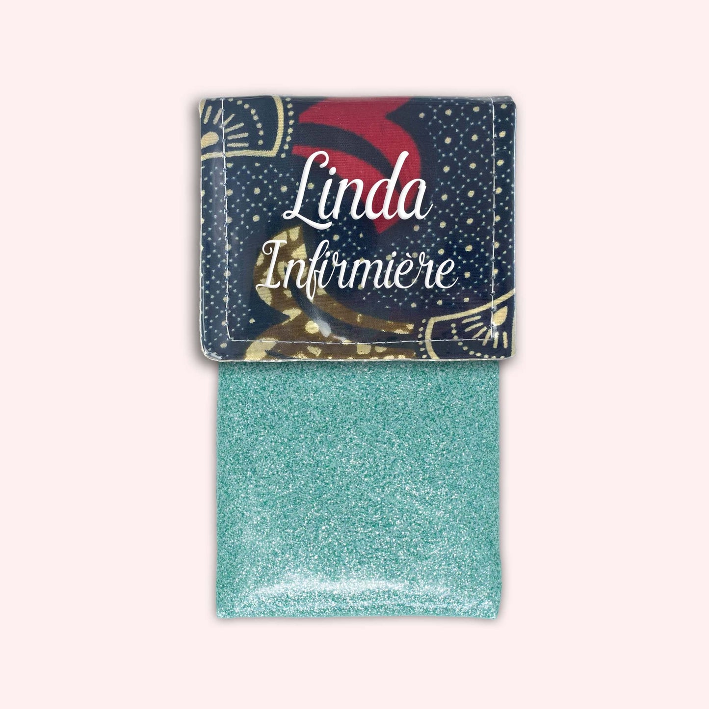 Brown and Red Wax Magnetic Pouch