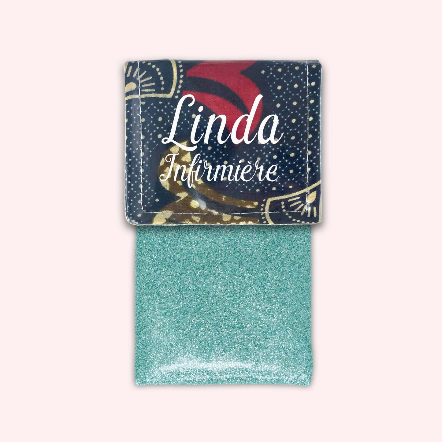 Brown and Red Wax Magnetic Pouch