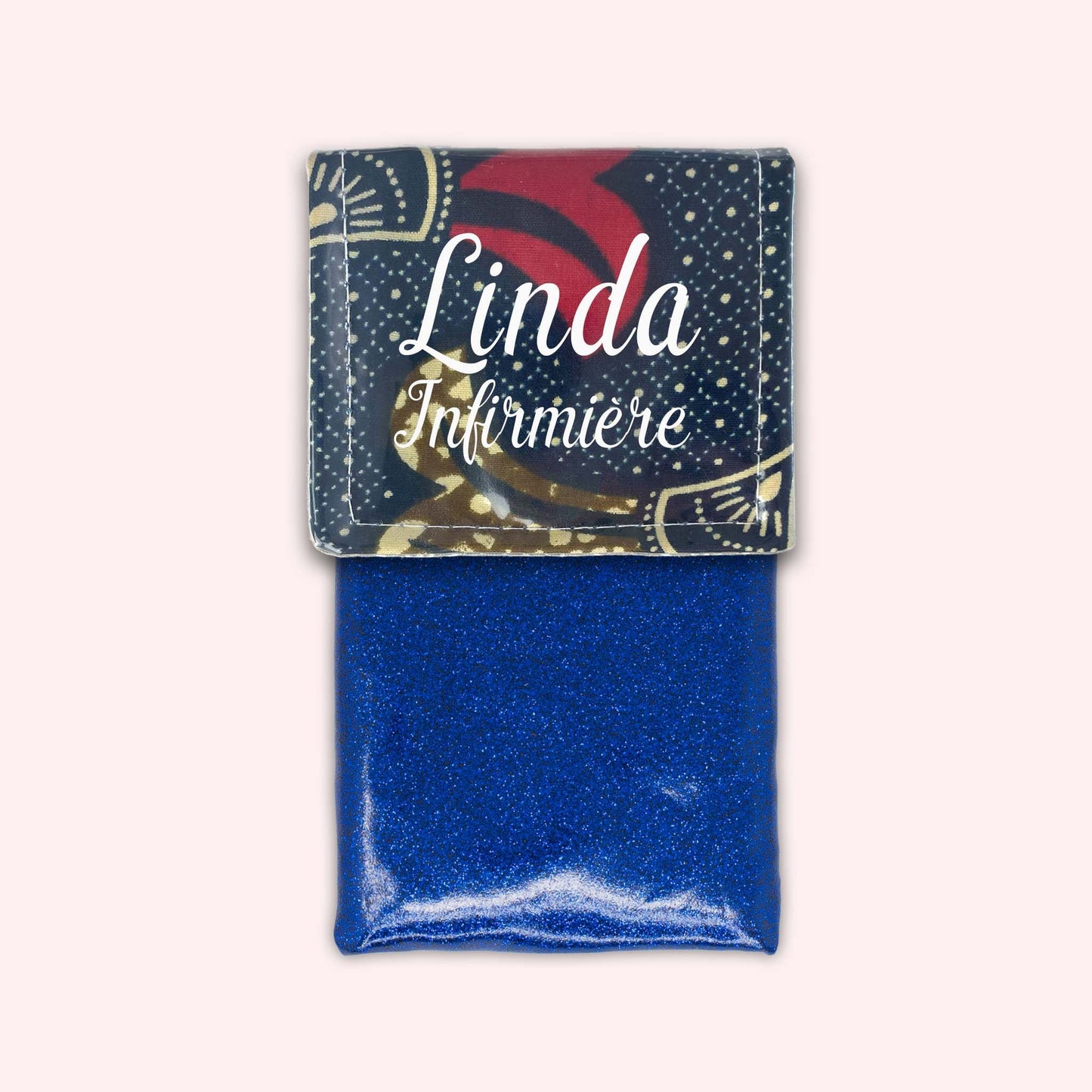 Brown and Red Wax Magnetic Pouch