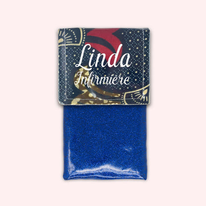 Brown and Red Wax Magnetic Pouch