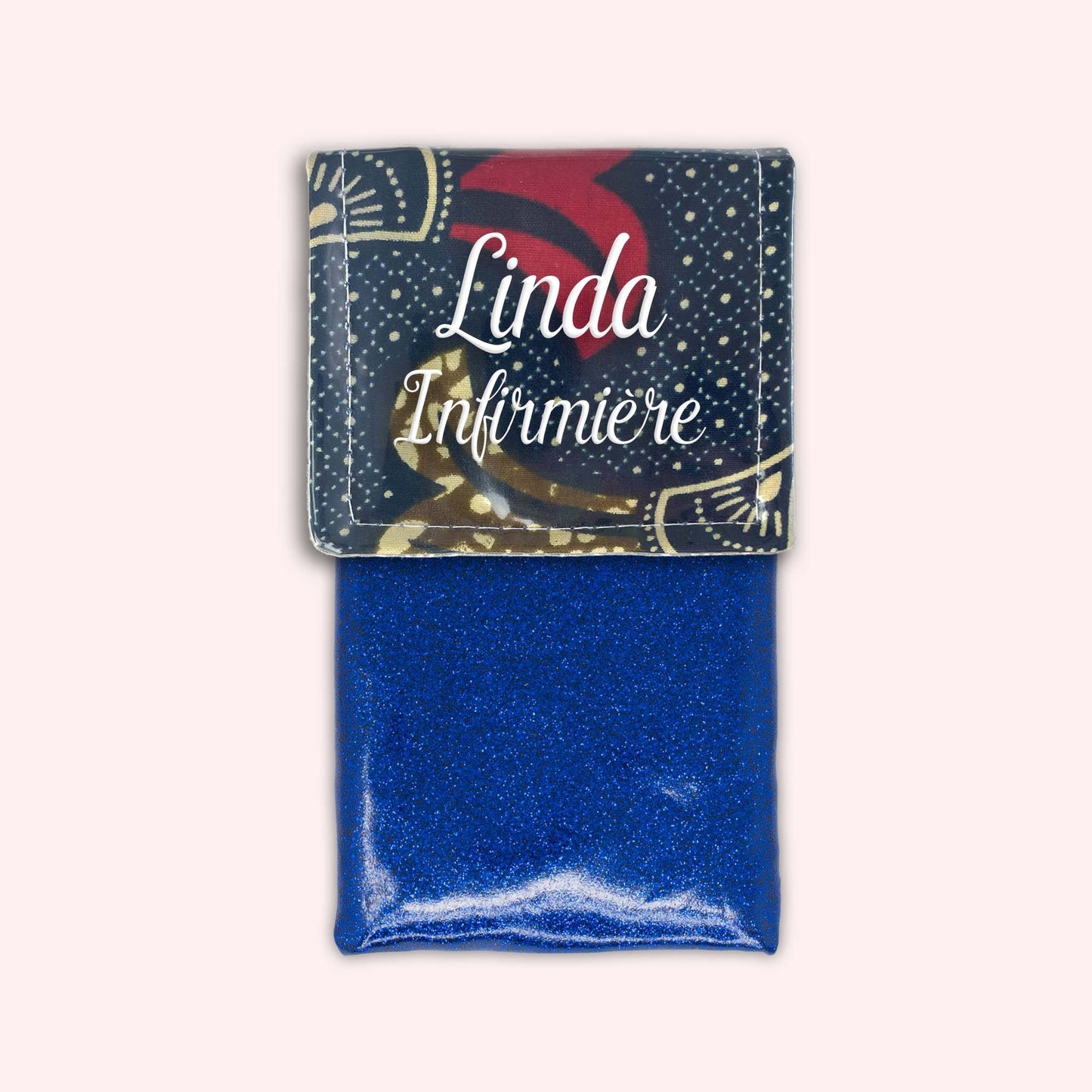 Brown and Red Wax Magnetic Pouch