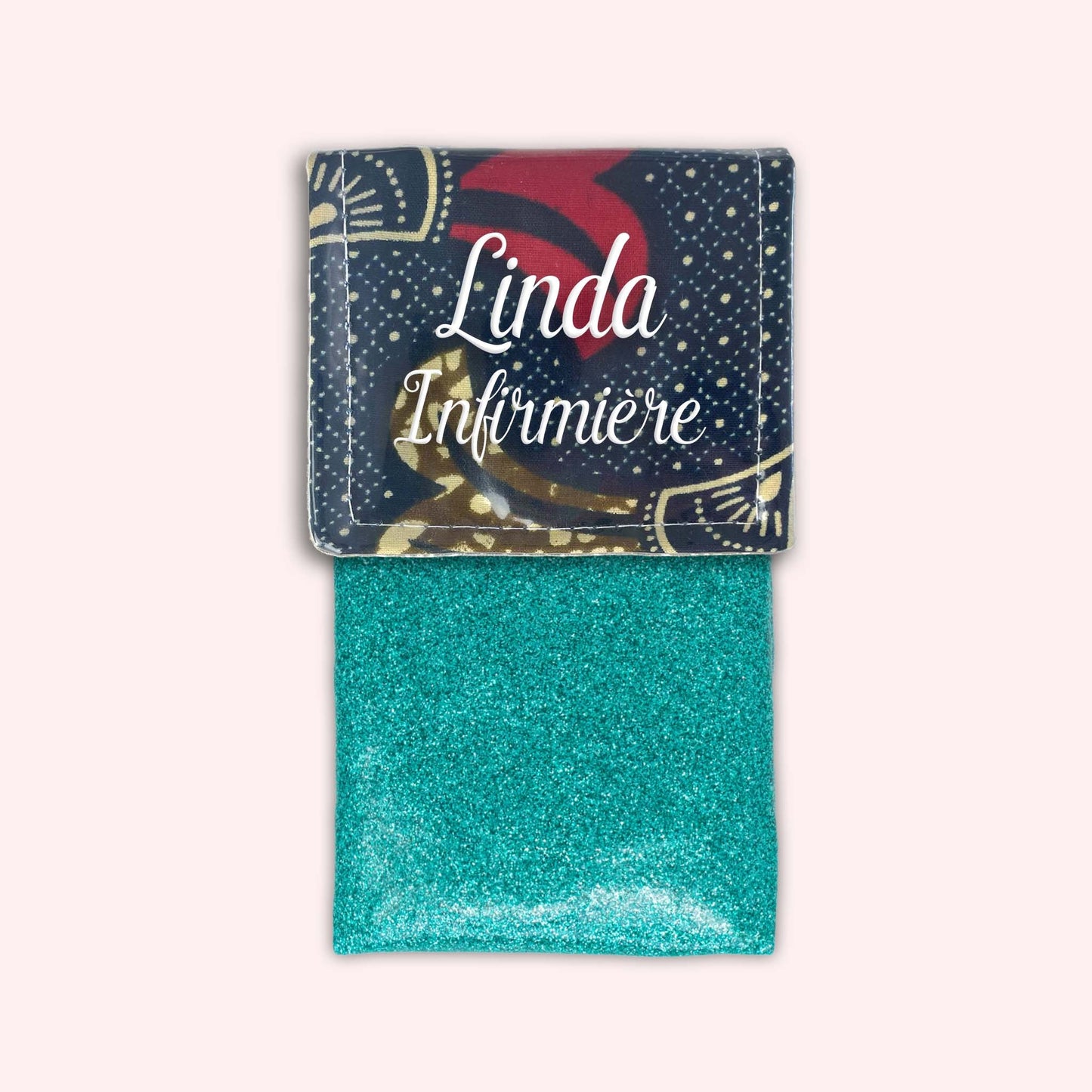Brown and Red Wax Magnetic Pouch