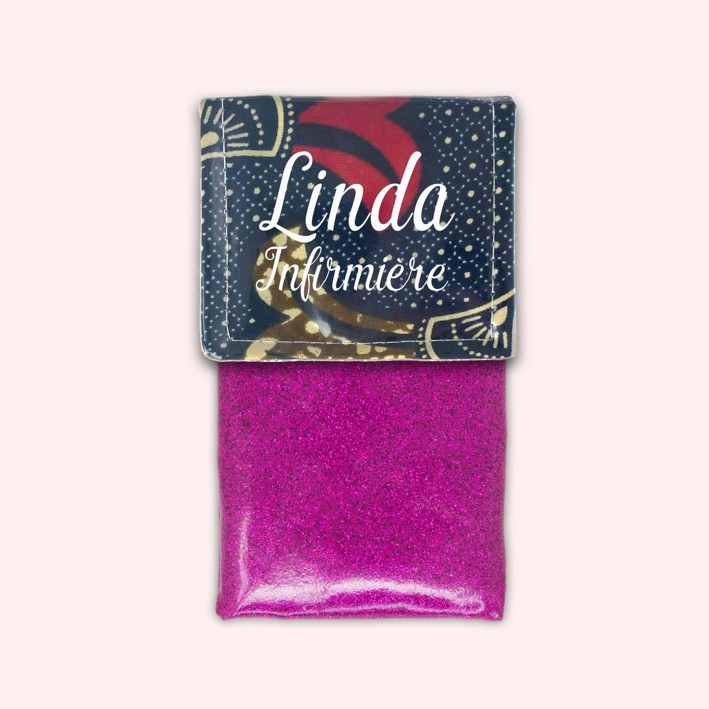 Brown and Red Wax Magnetic Pouch