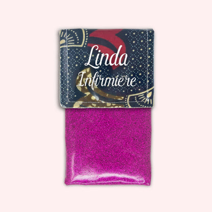 Pochette aimantée Wax Marron et Rouge