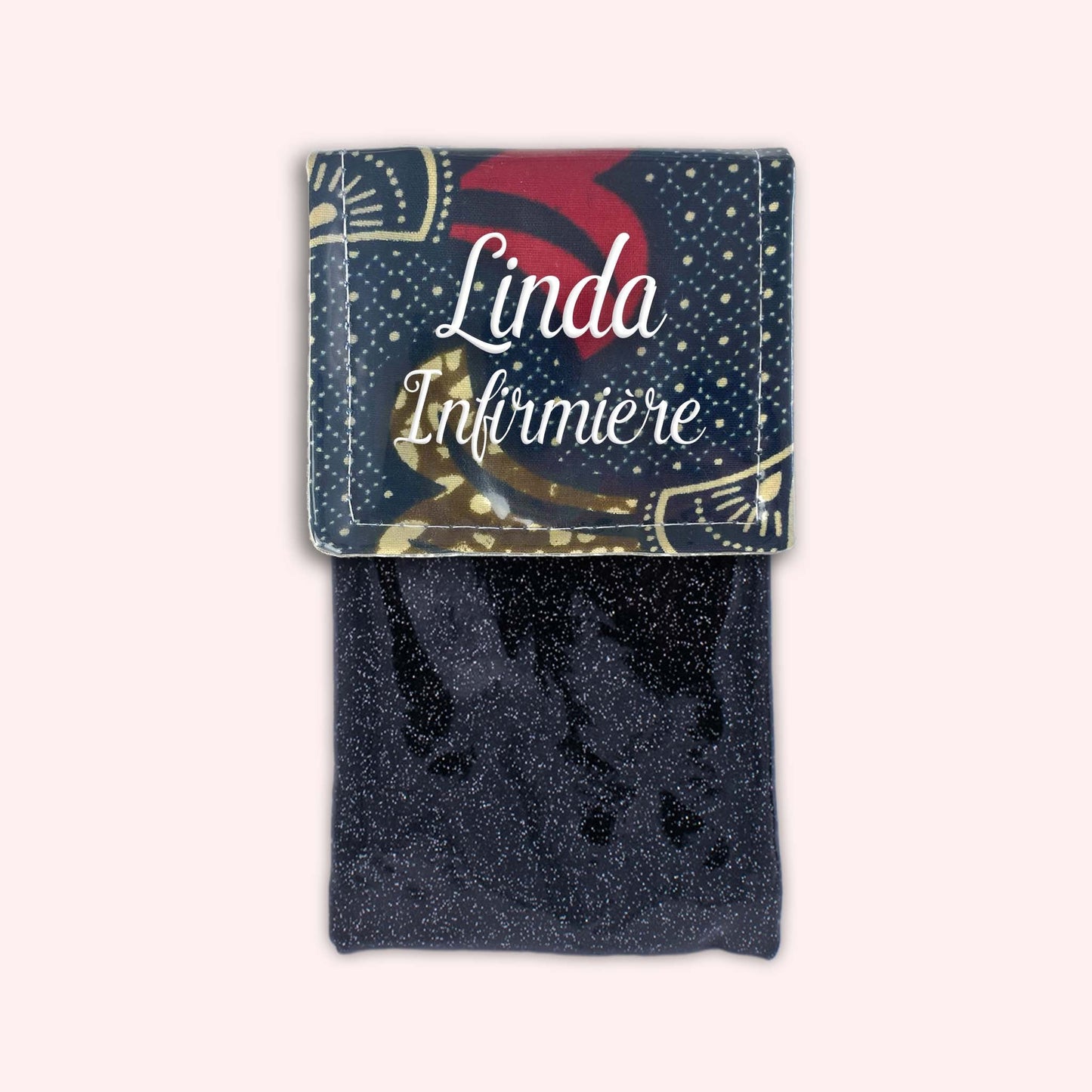 Brown and Red Wax Magnetic Pouch