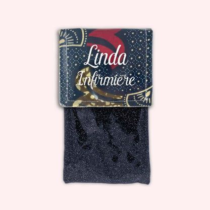 Pochette aimantée Wax Marron et Rouge