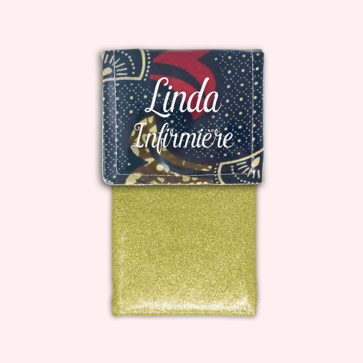 Brown and Red Wax Magnetic Pouch