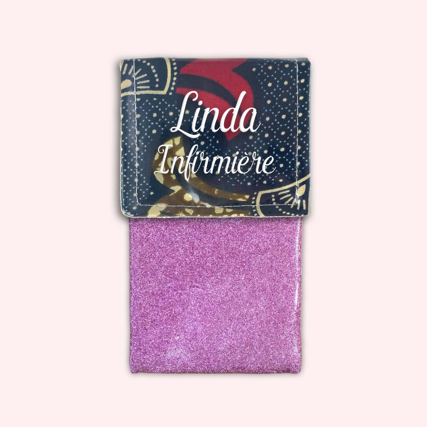 Brown and Red Wax Magnetic Pouch