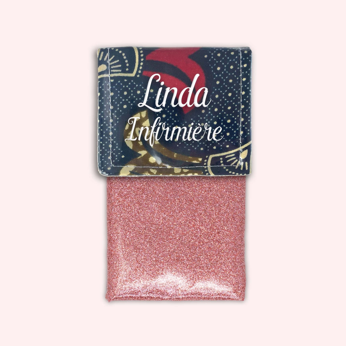 Brown and Red Wax Magnetic Pouch
