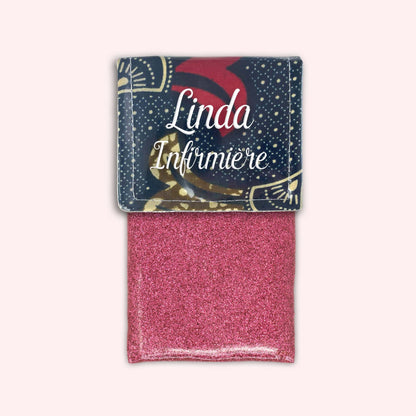 Pochette aimantée Wax Marron et Rouge