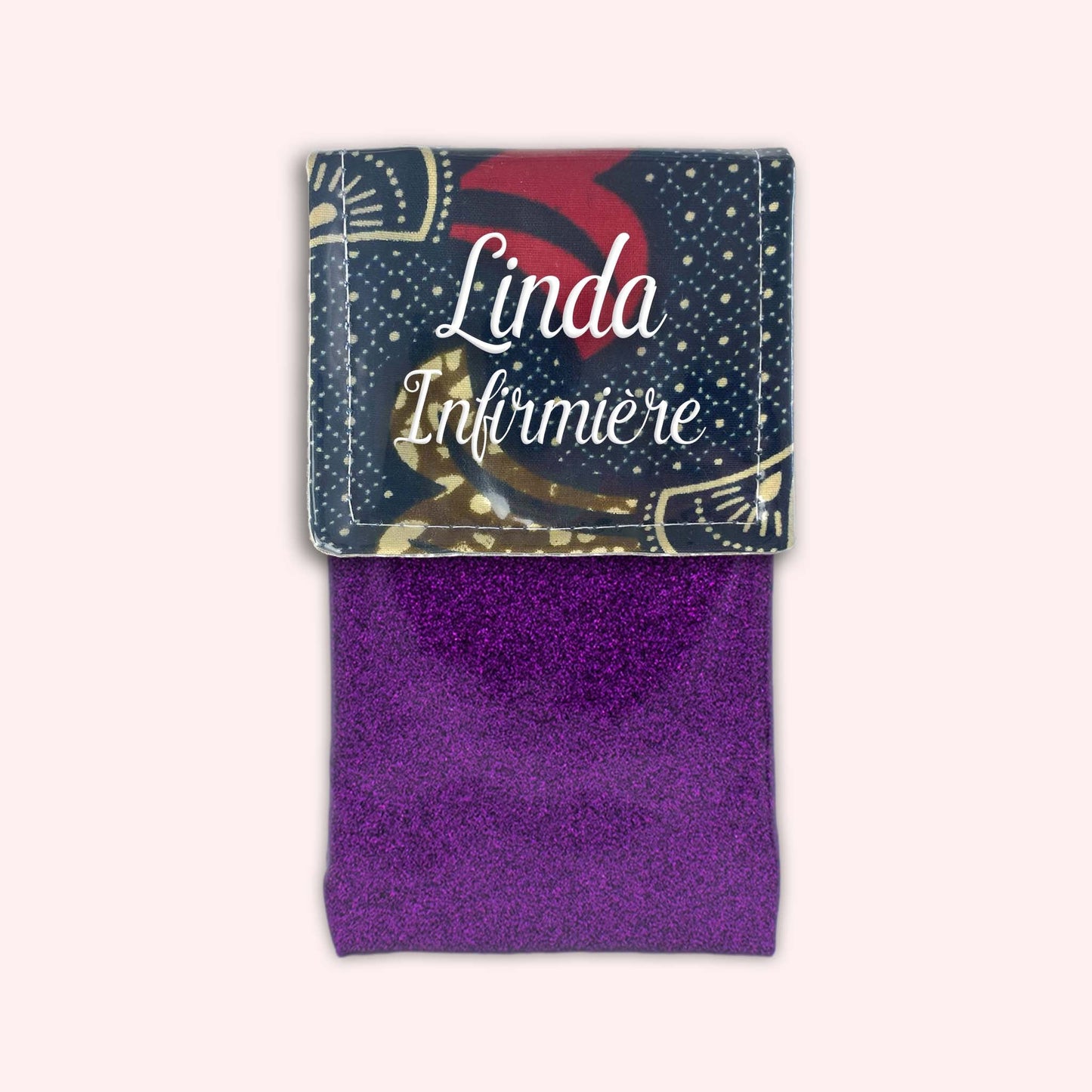 Brown and Red Wax Magnetic Pouch