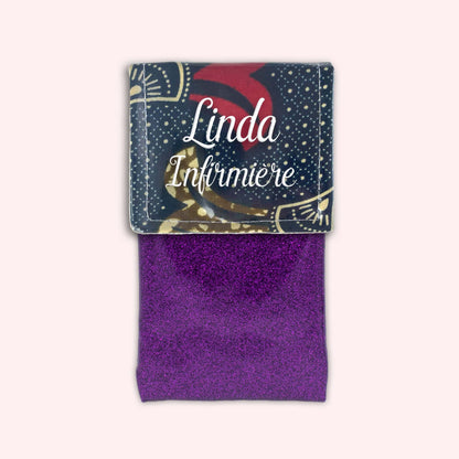 Pochette aimantée Wax Marron et Rouge