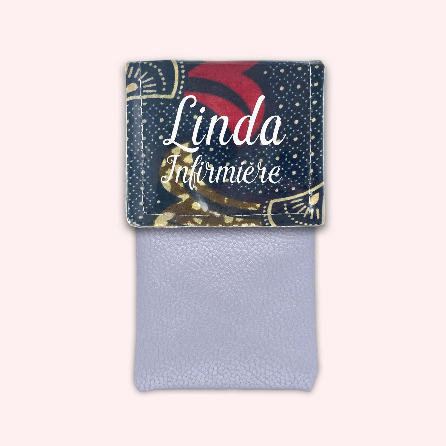Brown and Red Wax Magnetic Pouch