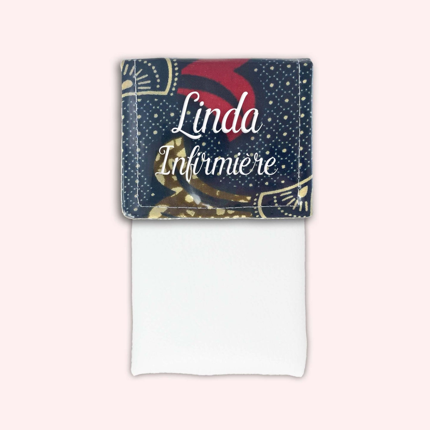 Brown and Red Wax Magnetic Pouch
