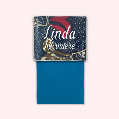 Brown and Red Wax Magnetic Pouch