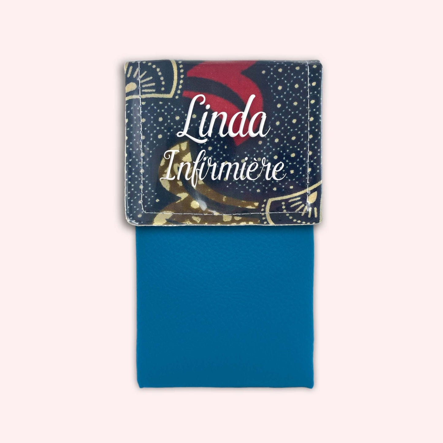 Brown and Red Wax Magnetic Pouch