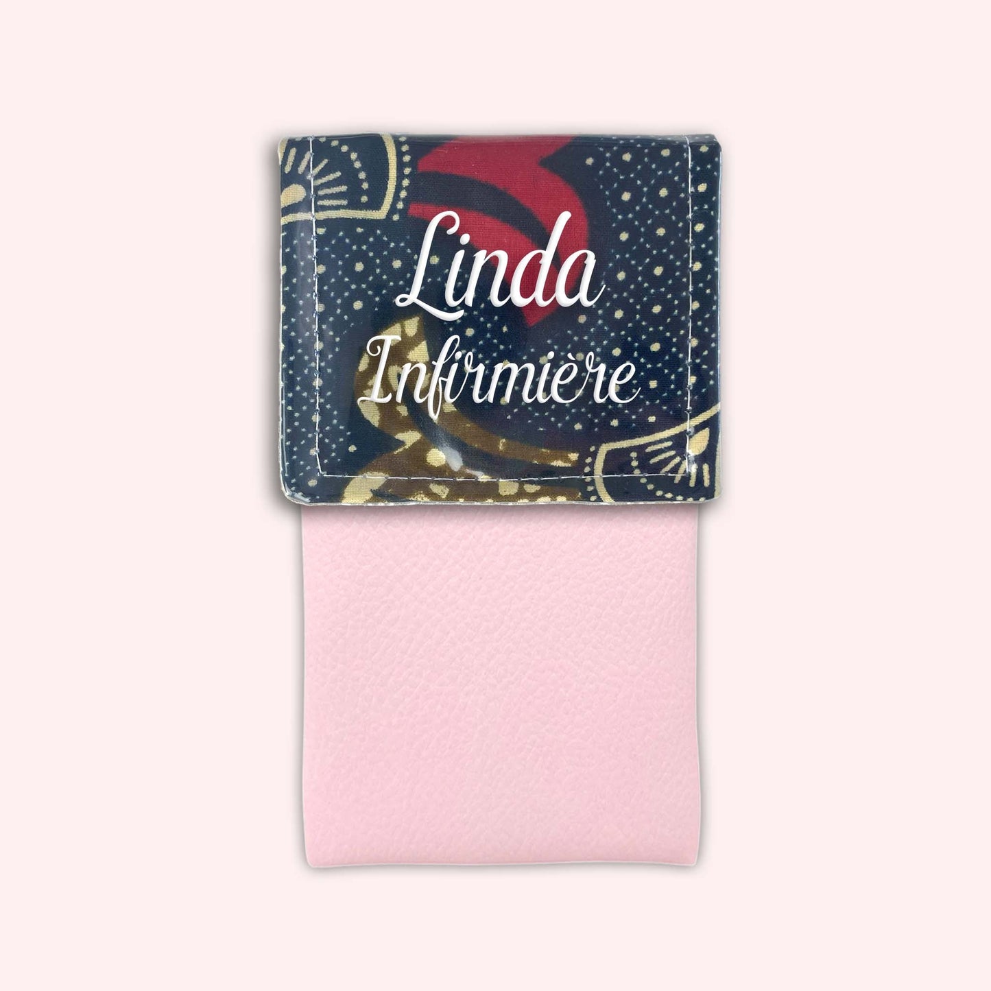 Brown and Red Wax Magnetic Pouch