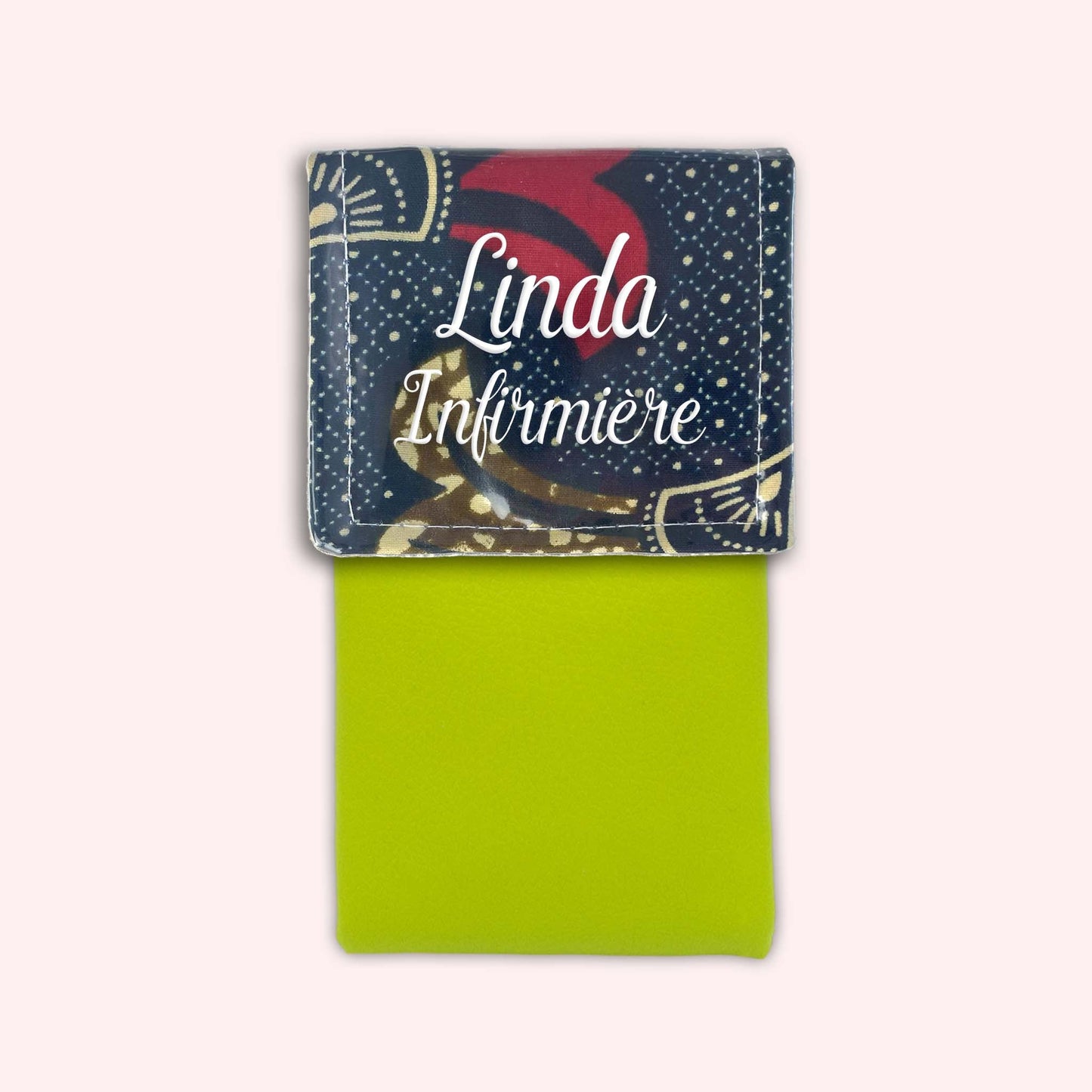 Brown and Red Wax Magnetic Pouch