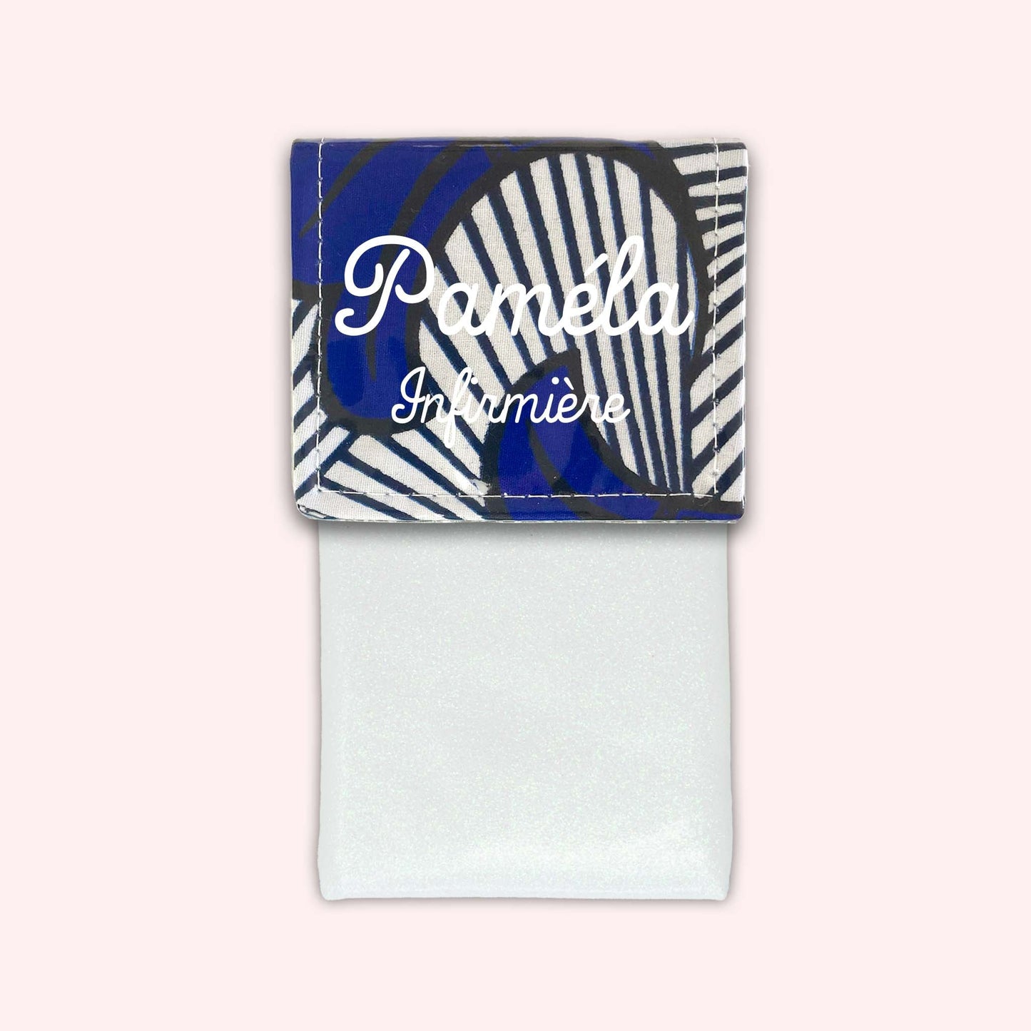 Black and Blue Wax Magnetic Pouch