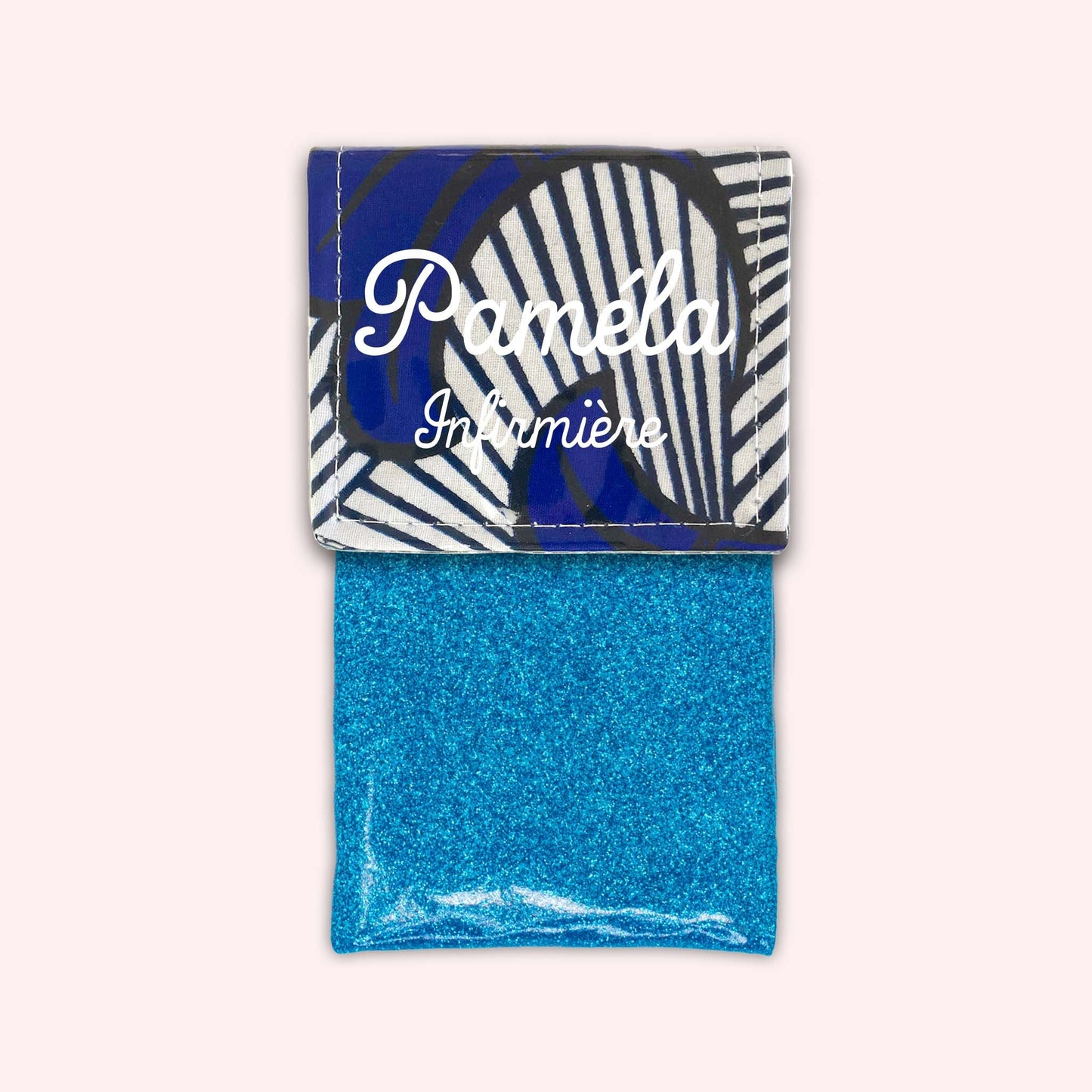 Black and Blue Wax Magnetic Pouch