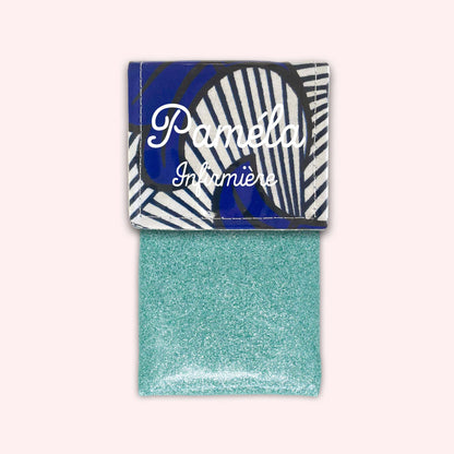Black and Blue Wax Magnetic Pouch