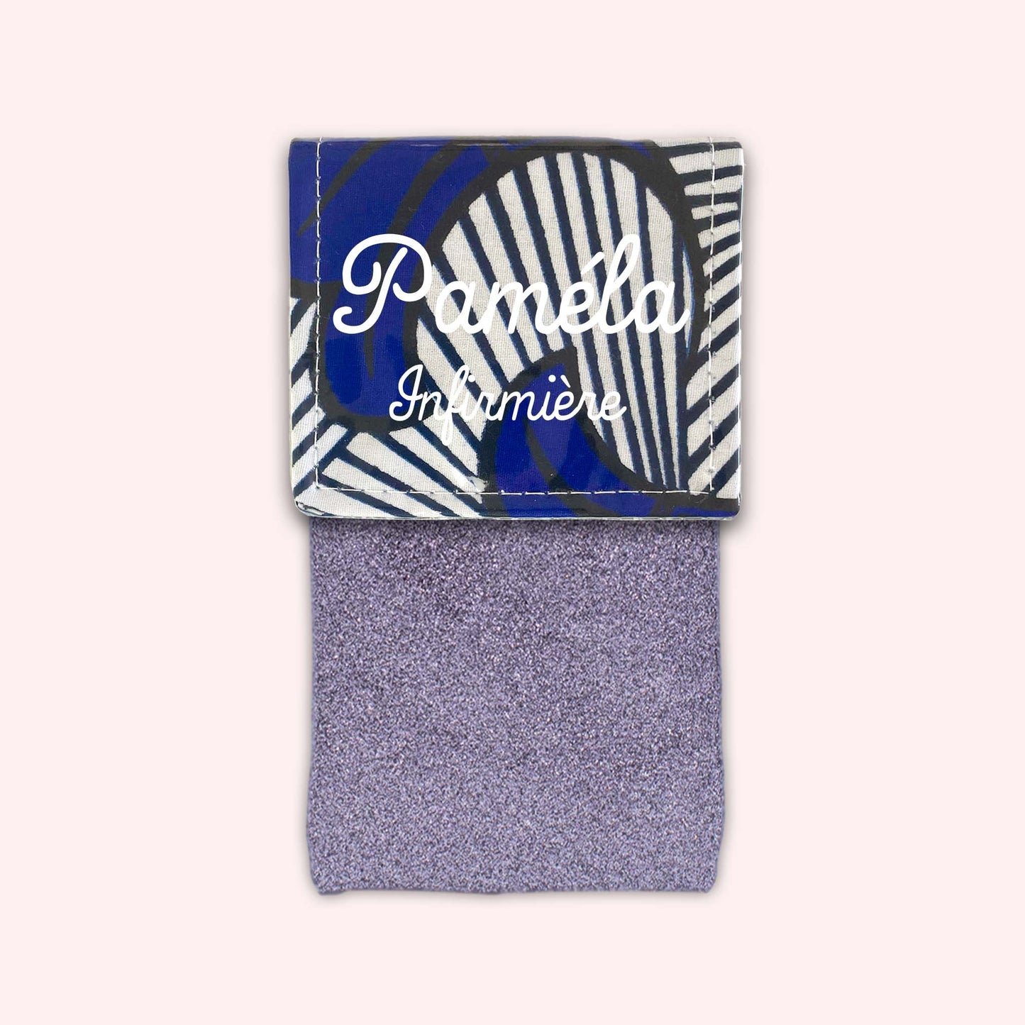 Black and Blue Wax Magnetic Pouch