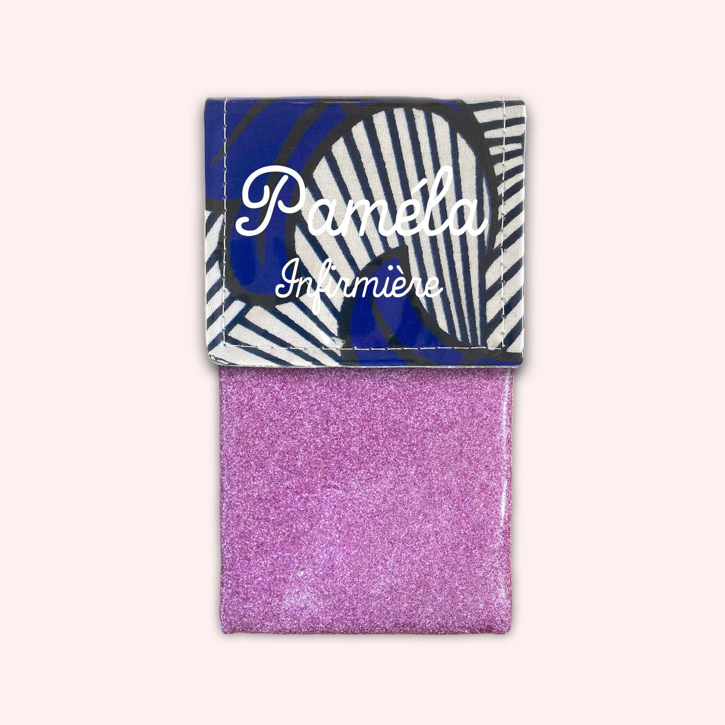 Black and Blue Wax Magnetic Pouch