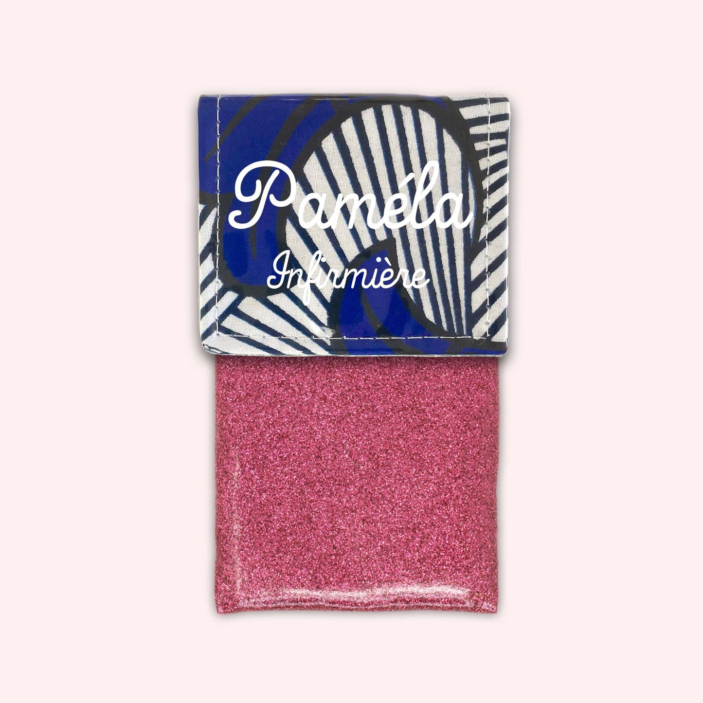 Black and Blue Wax Magnetic Pouch