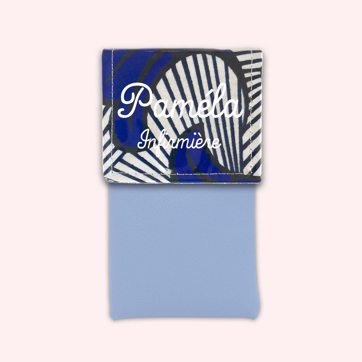 Black and Blue Wax Magnetic Pouch