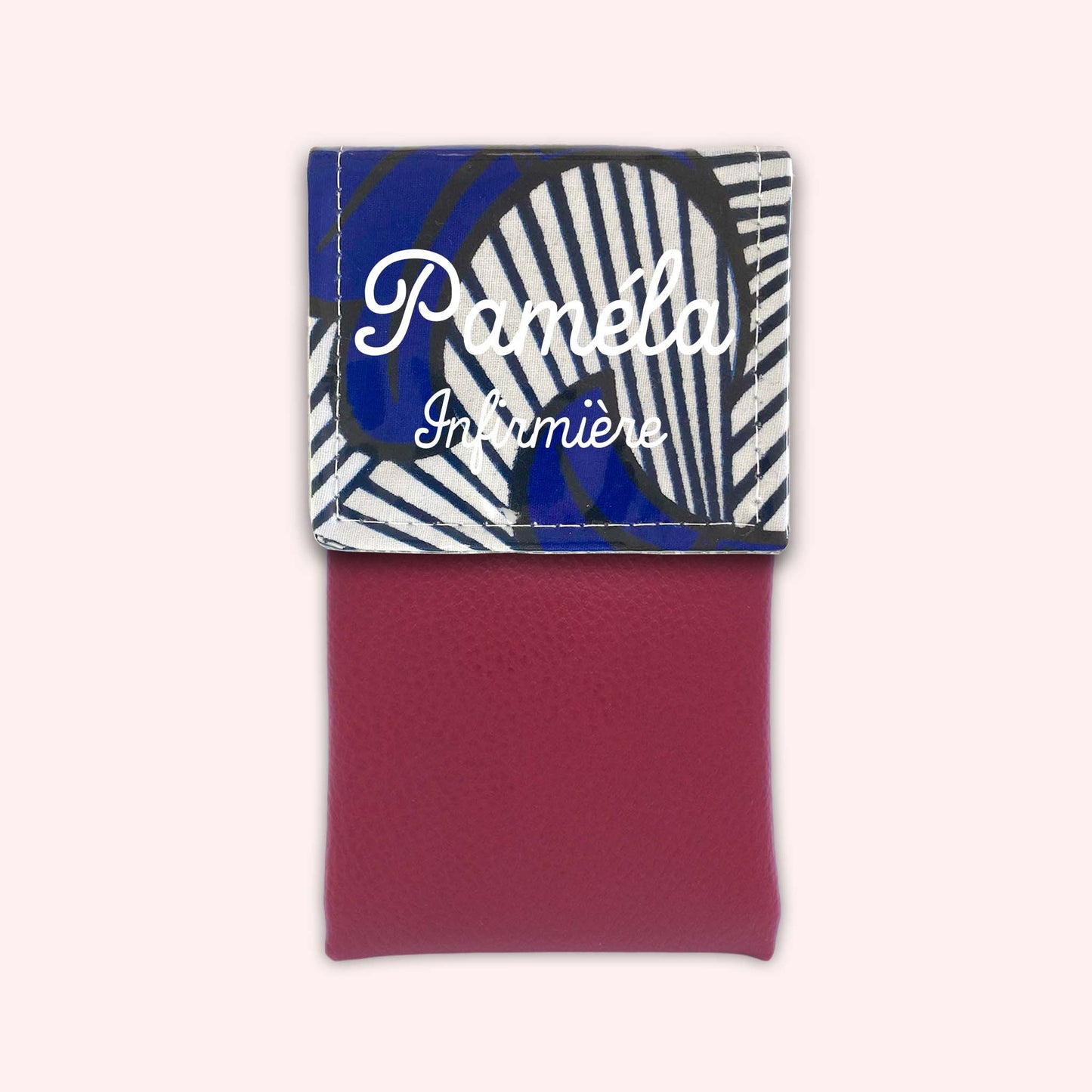 Black and Blue Wax Magnetic Pouch