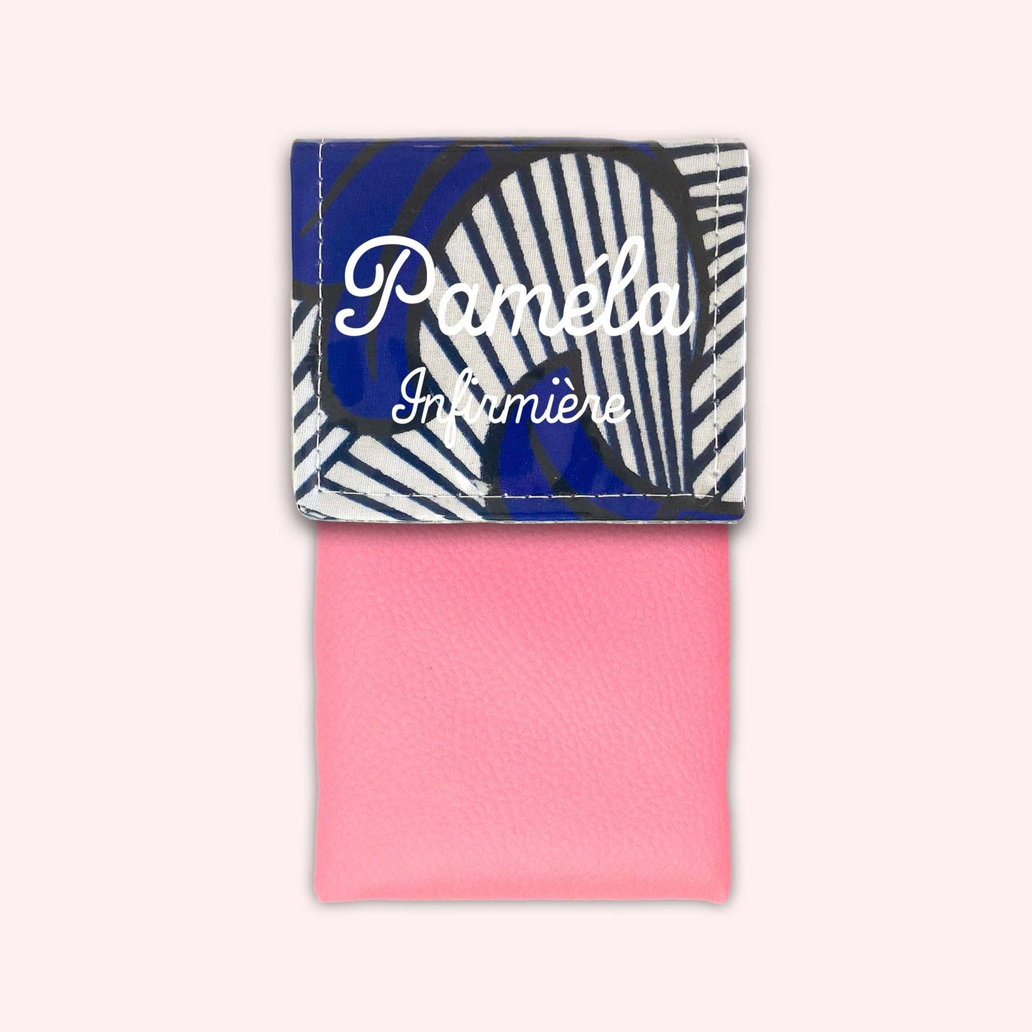 Black and Blue Wax Magnetic Pouch