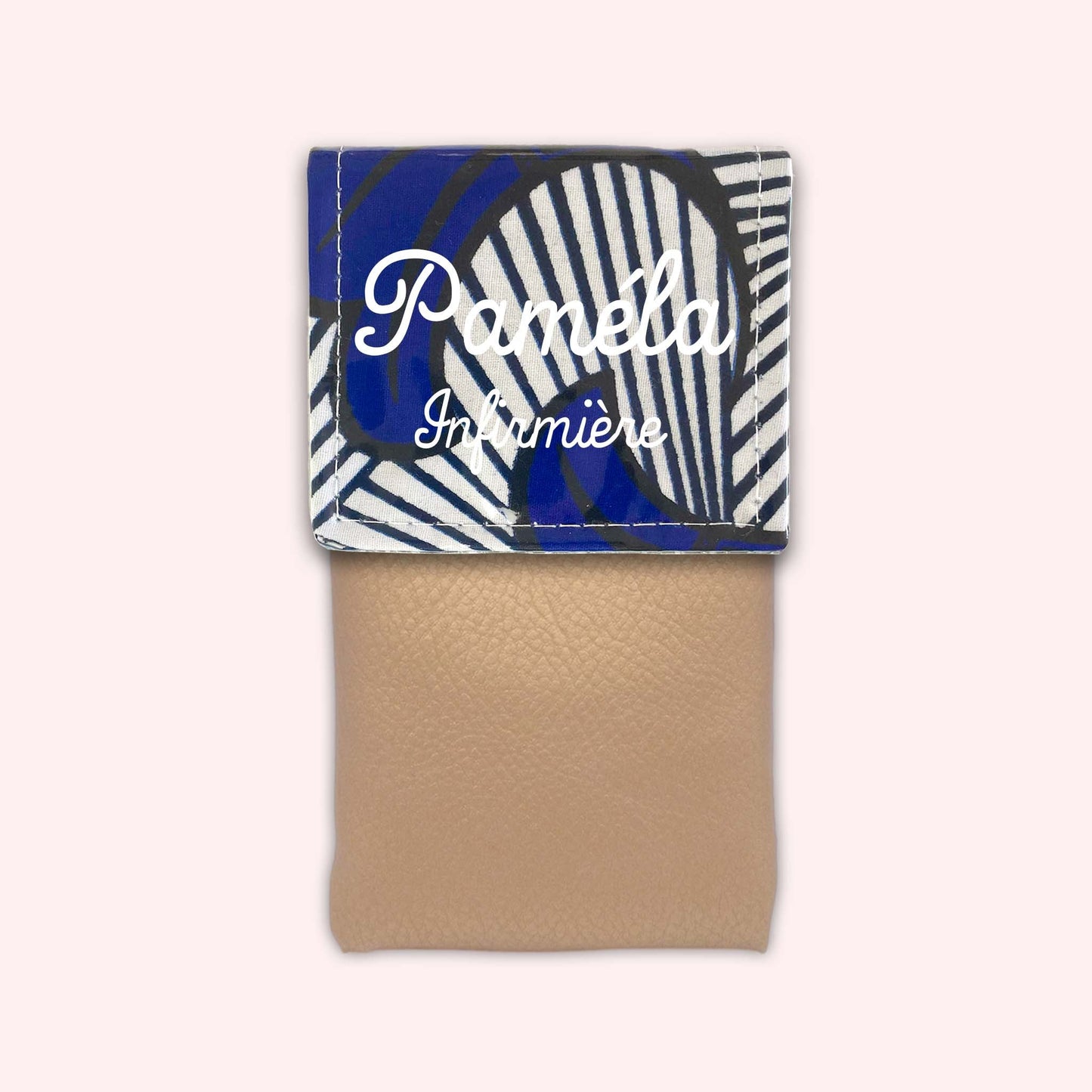 Black and Blue Wax Magnetic Pouch