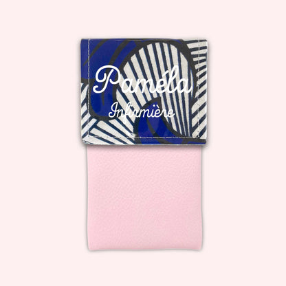 Black and Blue Wax Magnetic Pouch