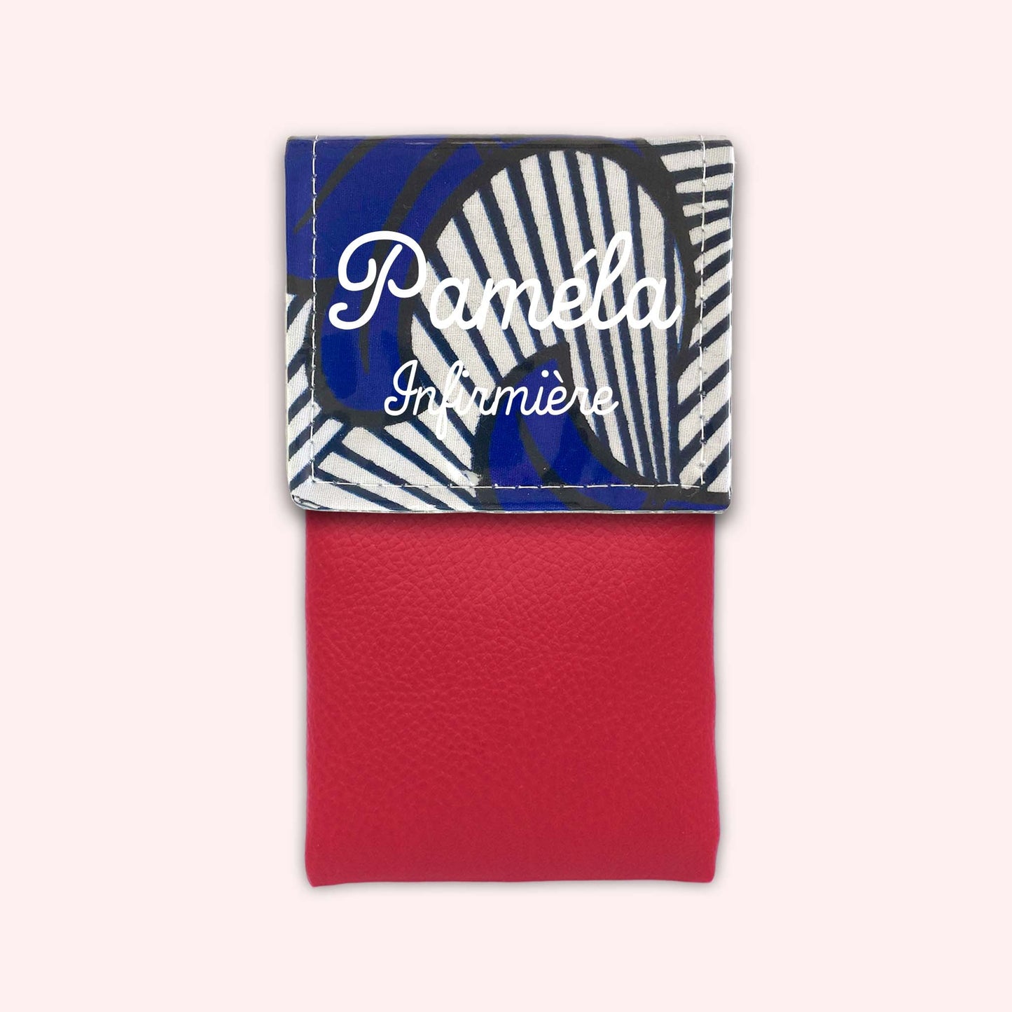 Black and Blue Wax Magnetic Pouch
