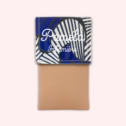 Black and Blue Wax Magnetic Pouch
