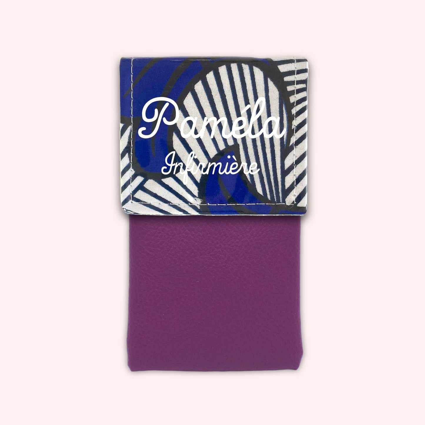 Black and Blue Wax Magnetic Pouch