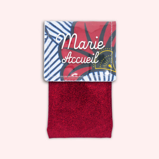Red and Orange Wax Magnetic Pouch