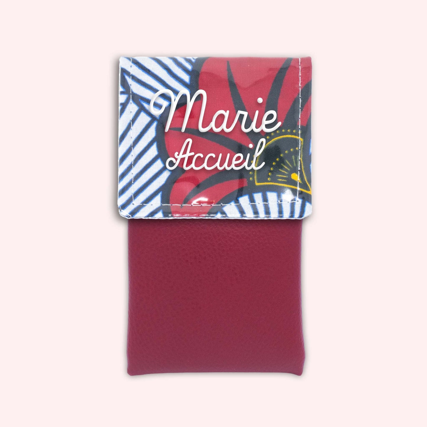 Pochette aimantée Wax Rouge et Orange